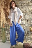 Basso Shirring Wide Leg Pant Soft Cobalt